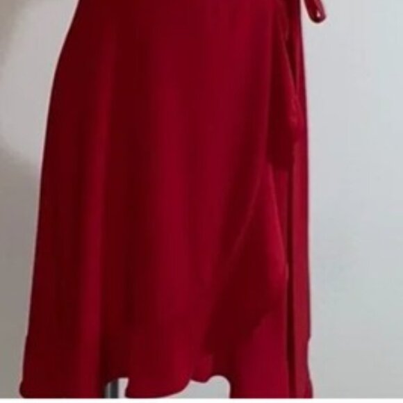 Tiana B Red scarlet  Wrap Dress size large - Picture 9 of 15